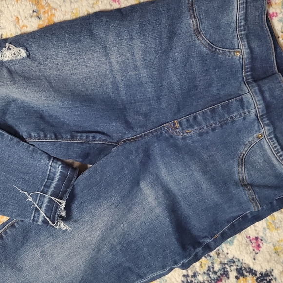 SPANX distressed ankle skinny denim legging - Picture 2 of 5